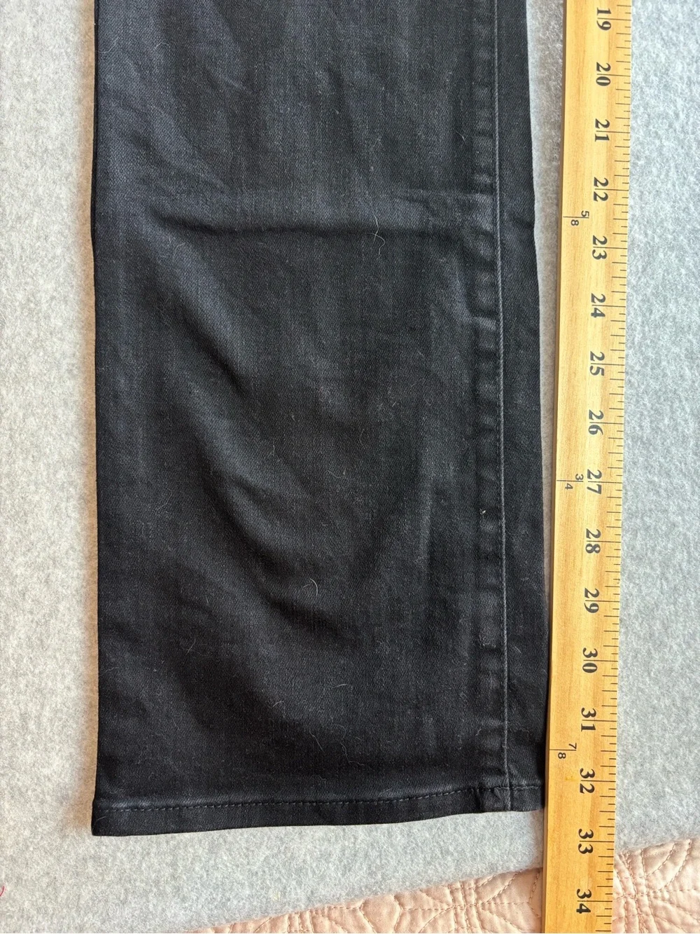 NYDJ Tummy Control Straight Leg Stretch Denim Black Size 4 Style MBDMMS2829